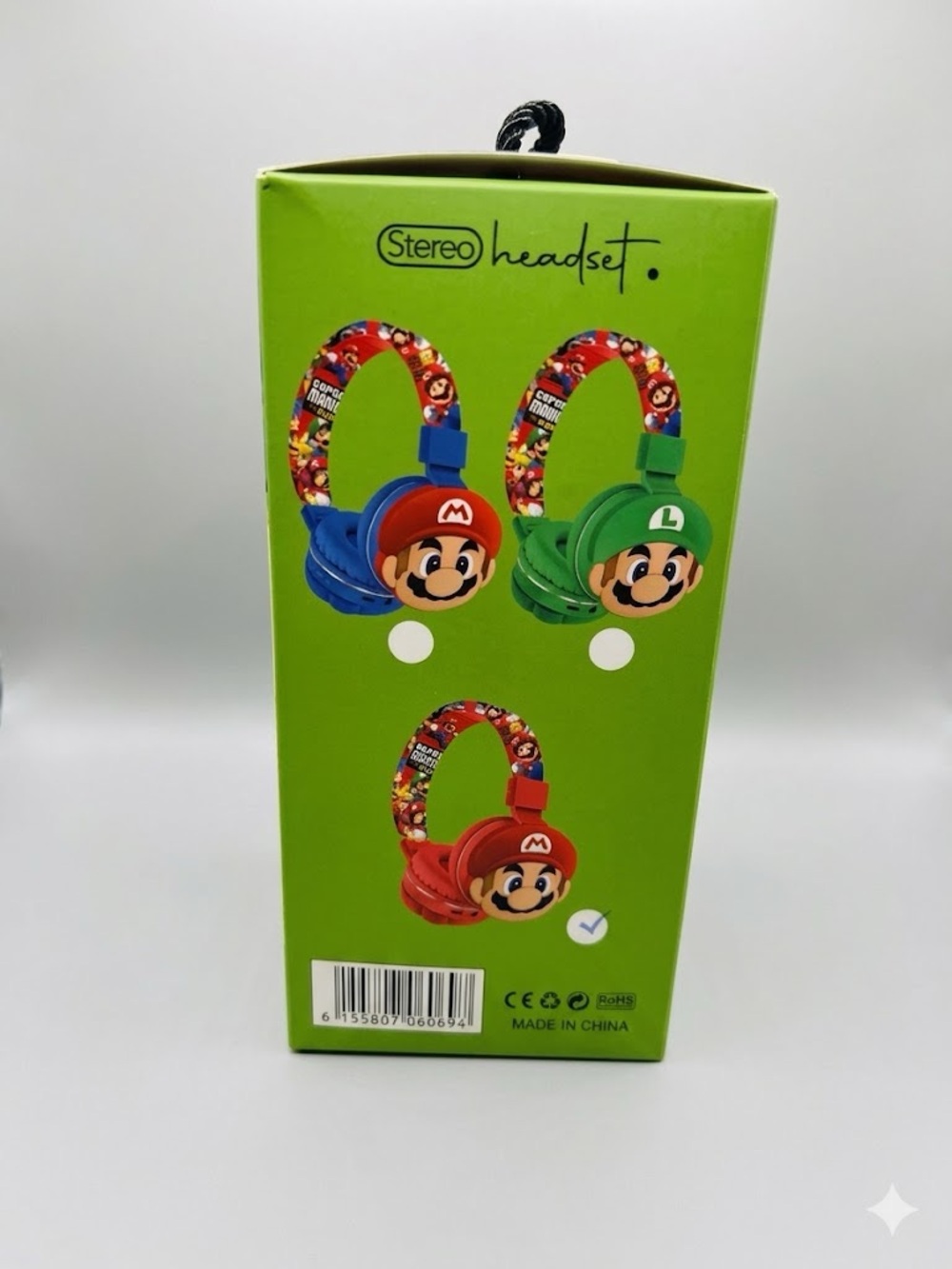 Super Mario Run Wireless Kids Stereo Headphones – Mario Character Headset
